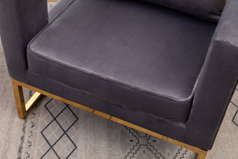 Lenola Contemporary Upholstered Accent Arm Chair, photo 8 of 10