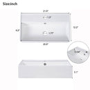 21.6 Inch Modern Floating Bathroom Vanity with Ceramic Basin