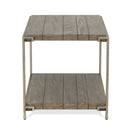 Corbeta Metal Frame Wood Living Room End Table with Shelf