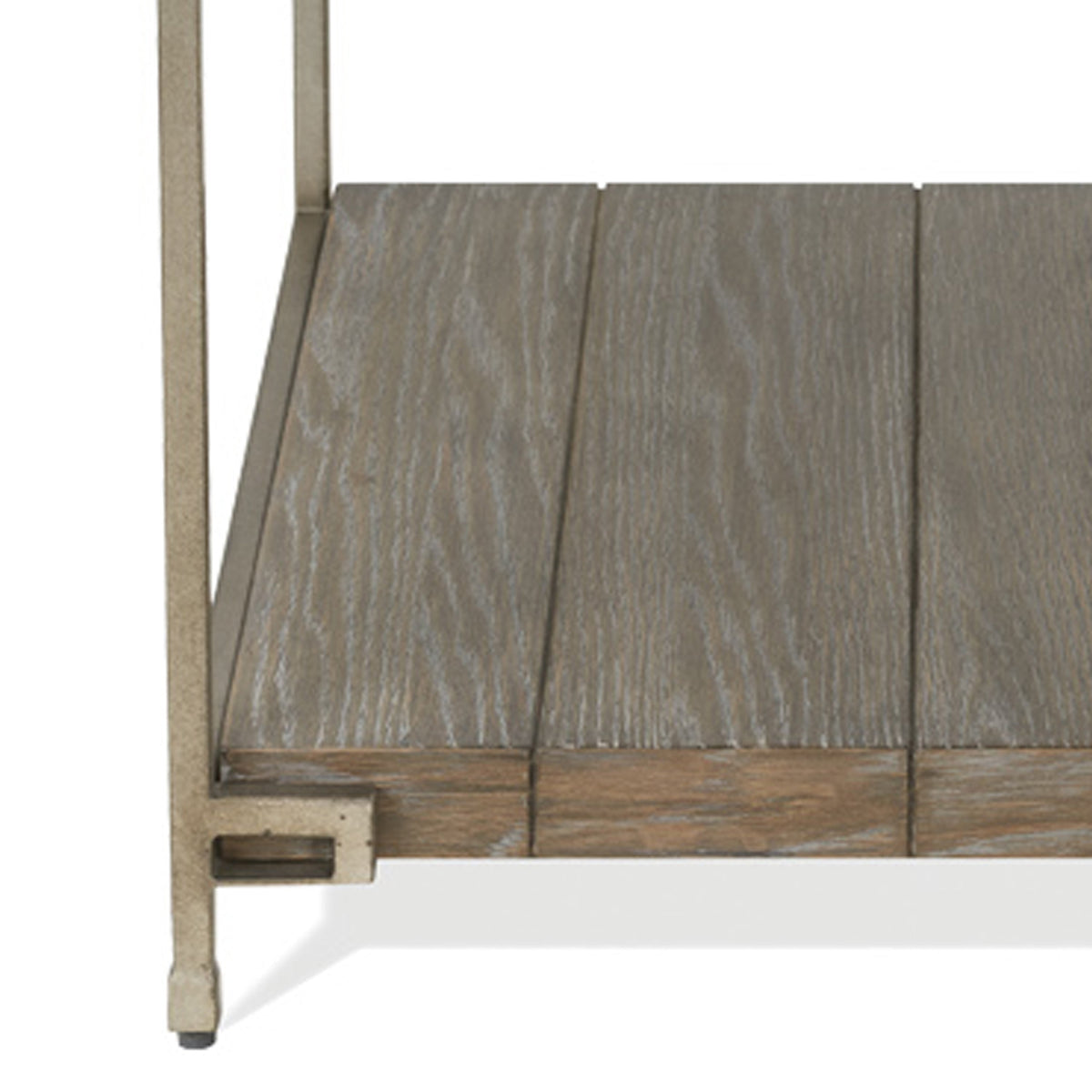 Corbeta Metal Frame Wood Living Room End Table with Shelf, photo 8 of 8