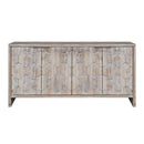 Accent Cabinet Farmhouse Style 4 Door Wooden Cabinet Sideboard Buffet Server Cabinet Storage Cabinet, for Living Room, Entryway, Hallway, Office, Kitchen and Dining Room, Natural Wood Wash