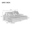 90" Square Arm Sofa with Removable Back Cushions and 2 pillows,Couch for Living Room, Office, Apartment