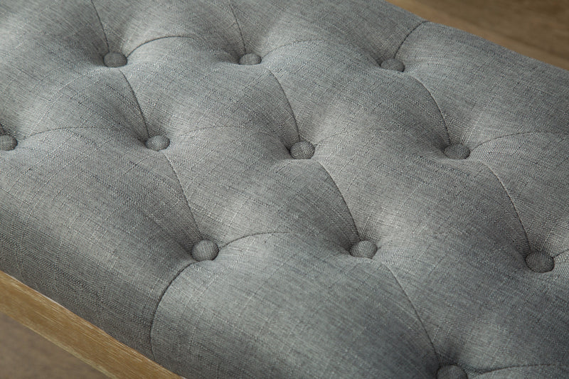 Habit Solid Wood Button Tufted Dining Bench, photo 2 of 8