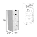 5-Drawer Slim Dresser