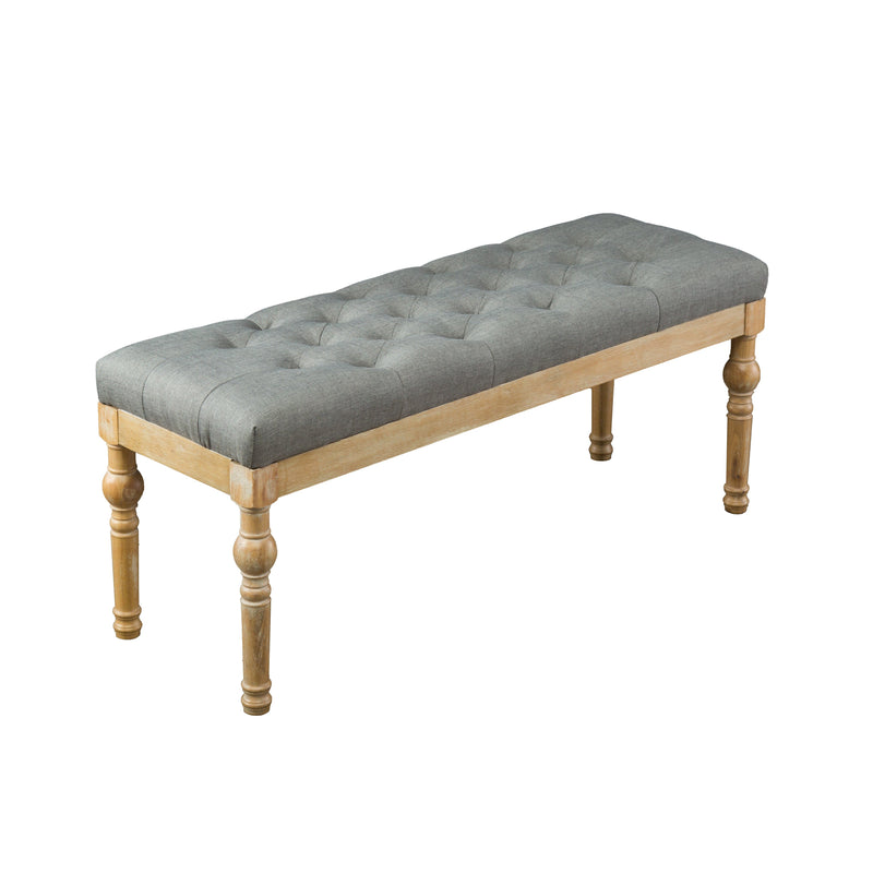 Habit Solid Wood Button Tufted Dining Bench, photo 8 of 8