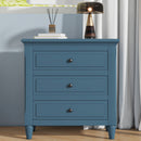 3-Drawer Nightstand Storage Wood Cabinet
