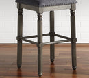 Arnhem Wood Upholstered Swivel Counter Height Stool, Set of 2