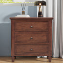 3-Drawer Nightstand Storage Wood Cabinet