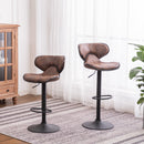 Masaccio Weathered Upholstery Airlift Adjustable Swivel Barstool