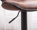 Masaccio Weathered Upholstery Airlift Adjustable Swivel Barstool