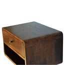 Solid Wood Curve Floating Nightstand