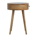Nordic Circular Shaped Bedside, 1-Drawer