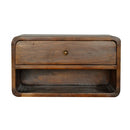 Solid Wood Curve Floating Nightstand
