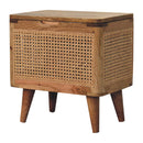 Soli Wood Larissa Lid-up Storage Stool, Oak-ish
