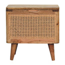 Soli Wood Larissa Lid-up Storage Stool, Oak-ish