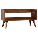Solid Wood Nordic Storage Bench in Chestnut