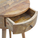 Nordic Circular Shaped Bedside, 1-Drawer