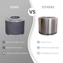 Dark Grey Faux Concrete Texture Smokeless Firepit with Wood Pellet/Twig/Wood as The Fuel for Garden & Outdoor