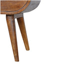 Chestnut Circular Open Bedside, 1-Drawer