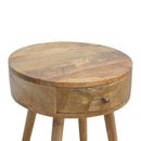Nordic Circular Shaped Bedside, 1-Drawer