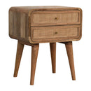 Close-Knit 2-Drawer Nightstand, Nordic Legs