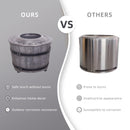 Dark Grey Woodgrain Smokeless Firepit with Wood Pellet/Twig/Wood as The Fuel for Garden & Outdoor