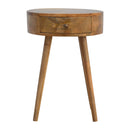 Nordic Circular Shaped Bedside, 1-Drawer