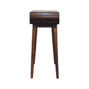Solid Wood Amaya Nordic Style Console Table, Open Storage, Chestnut