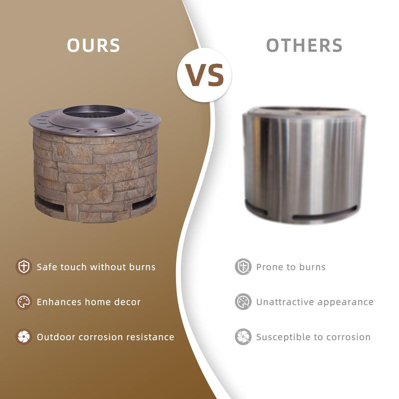 Smokeless Firepit with Wood Pellet/Twig/Wood as The Fuel for Garden & Outdoor