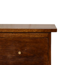 Solid Wood Bedside Table with 2 Drawers in Chestnut