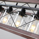 5-Light Retro Farmhouse Chandelier For Kitchen, Living room, Dining room Red and Black(No Bulbs)