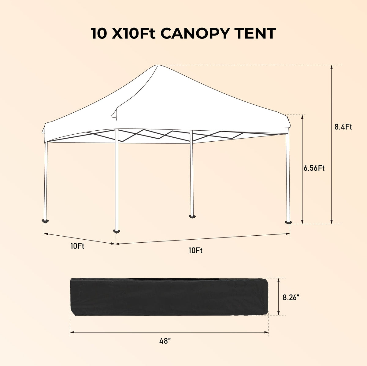 10x10ft Outdoor Pop Up Gazebo Canopy Tent, photo 10 of 10