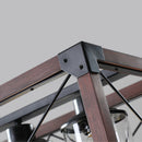 5-Light Retro Farmhouse Chandelier For Kitchen, Living room, Dining room Red and Black(No Bulbs)