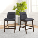 Jayden Mid-Century Modern 24" Upholstered Stool (Set of 2)
