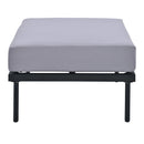 8-Piece Patio Sectional Sofa Set with Tempered Glass Coffee Table and Wooden Coffee Table for Outdoor Oasis, Garden, Patio and Poolside (Light Grey Cushion + Black Steel)