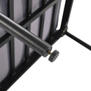 8-Piece Patio Sectional Sofa Set with Tempered Glass Coffee Table and Wooden Coffee Table for Outdoor Oasis, Garden, Patio and Poolside (Light Grey Cushion + Black Steel)