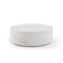 31.49" Round coffee table,Sturdy Fiberglass table for Living Room, White, No Need Assembly.WHITE