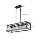 5-Light Retro Farmhouse Chandelier For Kitchen, Living room, Dining room Red and Black(No Bulbs)