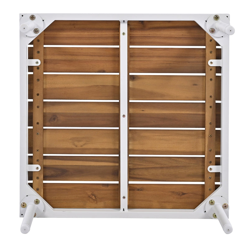 8-Piece Patio Sectional Sofa Set with Tempered Glass Coffee Table and Wooden Coffee Table for Outdoor Oasis, Garden, Patio and Poolside (Beige Cushion + White Steel)