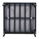 8-Piece Patio Sectional Sofa Set with Tempered Glass Coffee Table and Wooden Coffee Table for Outdoor Oasis, Garden, Patio and Poolside (Light Grey Cushion + Black Steel)