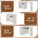 41"-79" Cloud Wave Extendable Sofa Bar Table Cabinet Behind Couch Pub Table with LED