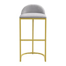 30" Counter Height Bar Stools Set of 2, Bar Stools with Back and Gold Metal Frame, Modern Luxury Bar Stools with Footrest, Upholstered Velvet Counter Stool Chairs for Kitchen Island