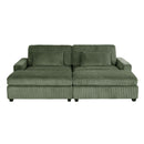 90" Square Arm Sofa with Removable Back Cushions and 2 pillows,Couch for Living Room, Office, Apartment
