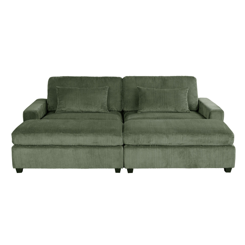 90" Square Arm Sofa with Removable Back Cushions and 2 pillows,Couch for Living Room, Office, Apartment
