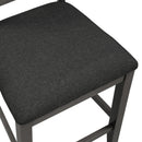 5 Pieces Counter Height Rustic Farmhouse Dining Room Wooden Bar Table Set with 4 Chairs, Gray