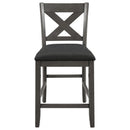 5 Pieces Counter Height Rustic Farmhouse Dining Room Wooden Bar Table Set with 4 Chairs, Gray