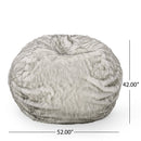 Negar 5 Foot Rounded Short Faux Fur Bean Bag