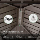 12'x14' Hardtop Gazebo, Outdoor Cedar Wood Frame Canopy