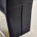 A set of 4 dining chairs, black dining chair set, PU material high backrest seats and sturdy leg chairs, suitable for restaurants, kitchens, and living rooms