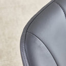 A set of 4 dining chairs, gray dining chair set, PU material patterned high backrest seats and sturdy leg chairs, suitable for restaurants, kitchens, and living rooms.